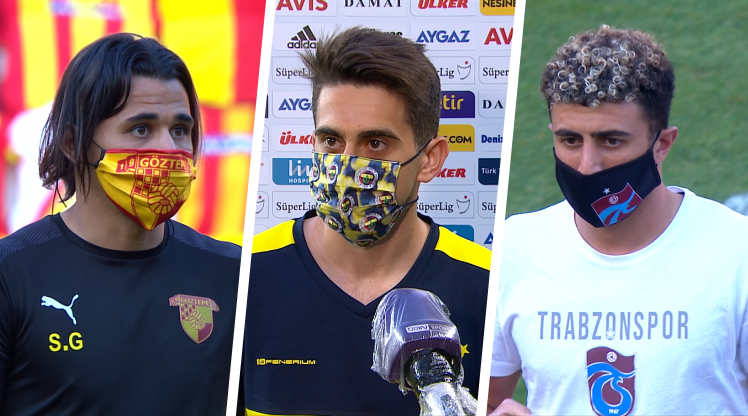 Süper Lig ekipleri, maç öncesinde taktıkları maskelerle hem tedbiri elden bırakmadı, hem de görsel anlamda futbolseverlere güzel enstantaneler sundu.
