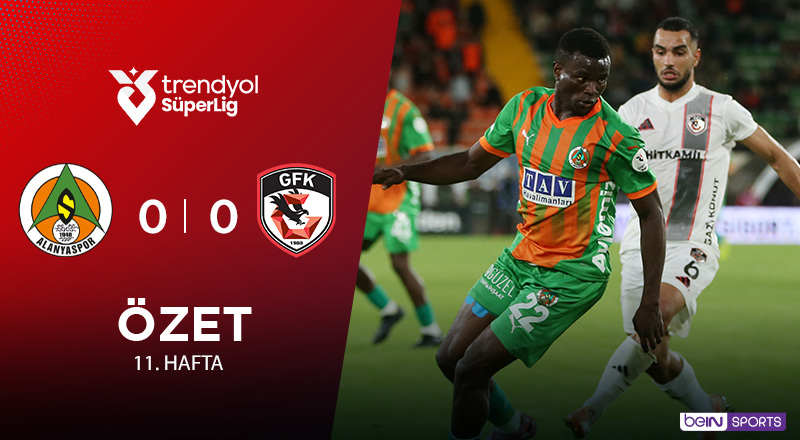 Corendon Alanyaspor 0-0 Gaziantep FK Maç Özeti