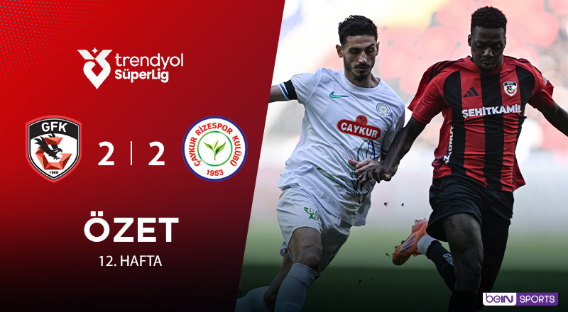 Gaziantep FK 2-2 Çaykur Rizespor Maç Özeti