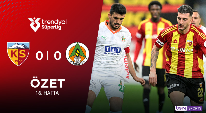 Zecorner Kayserispor 0-0 Corendon Alanyaspor Maç Özeti