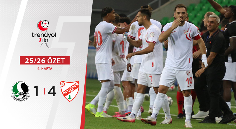 Sakaryaspor 1-4 Boluspor  Maç Özeti