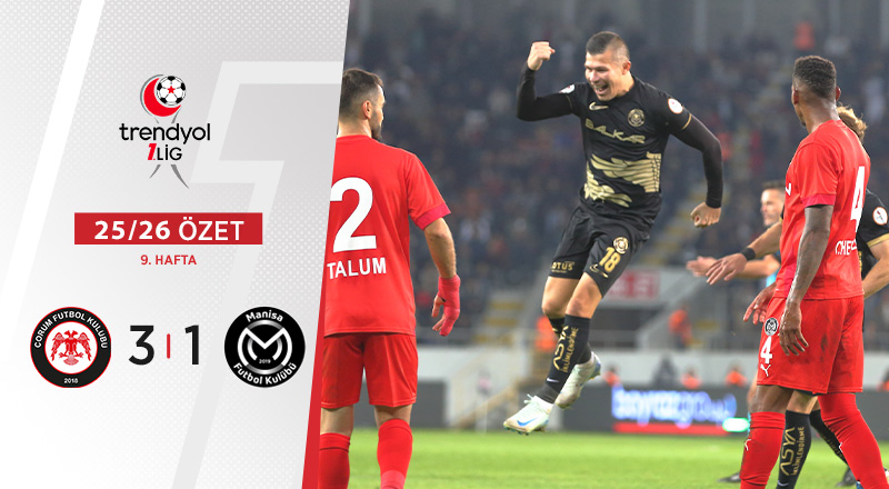 Arca Çorum FK 3-1 Manisa FK Maç Özeti